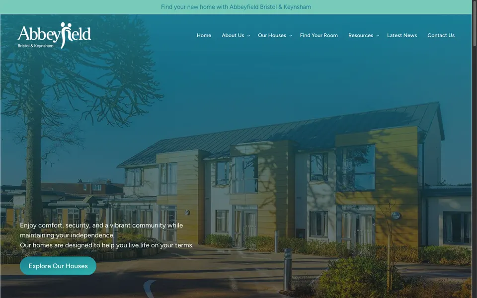 Abbeyfield Bristol website preview