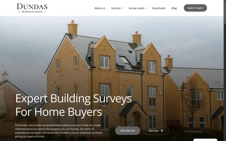 Dundas Building Surveying website preview