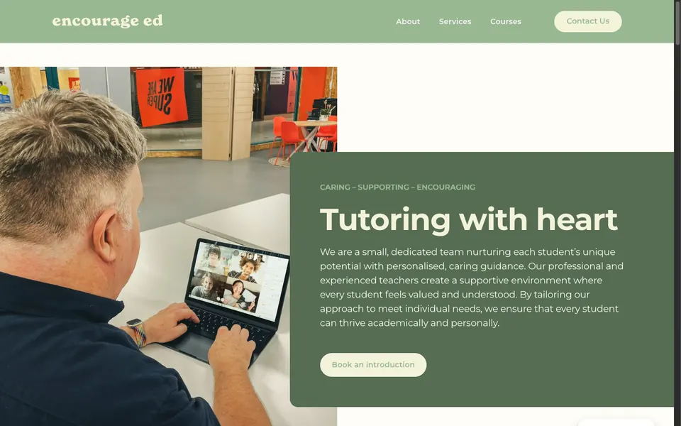 Encourage-Ed website preview