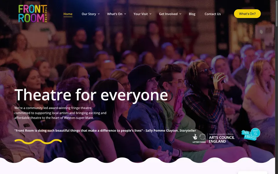 Front Room Theatre website preview