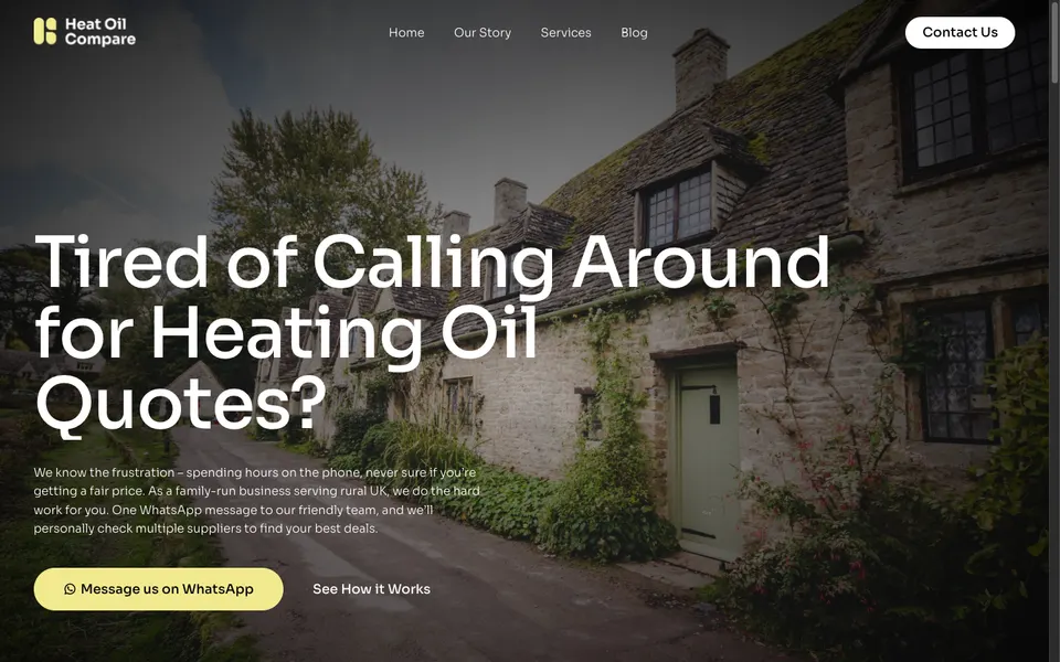 Heat Oil Compare website preview