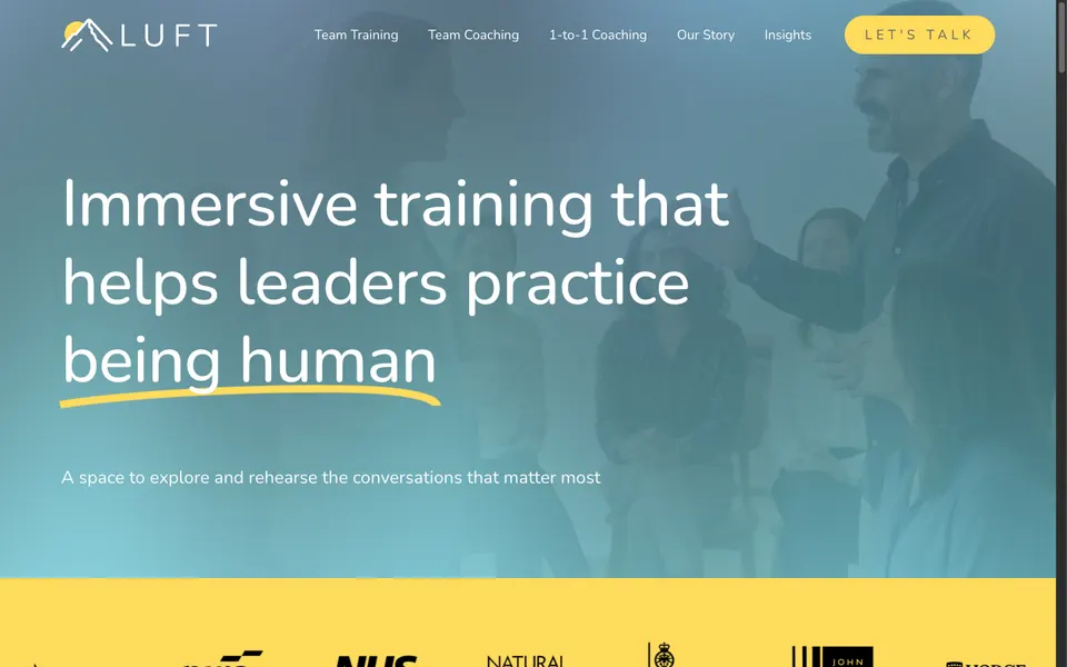 Luft Coaching website preview