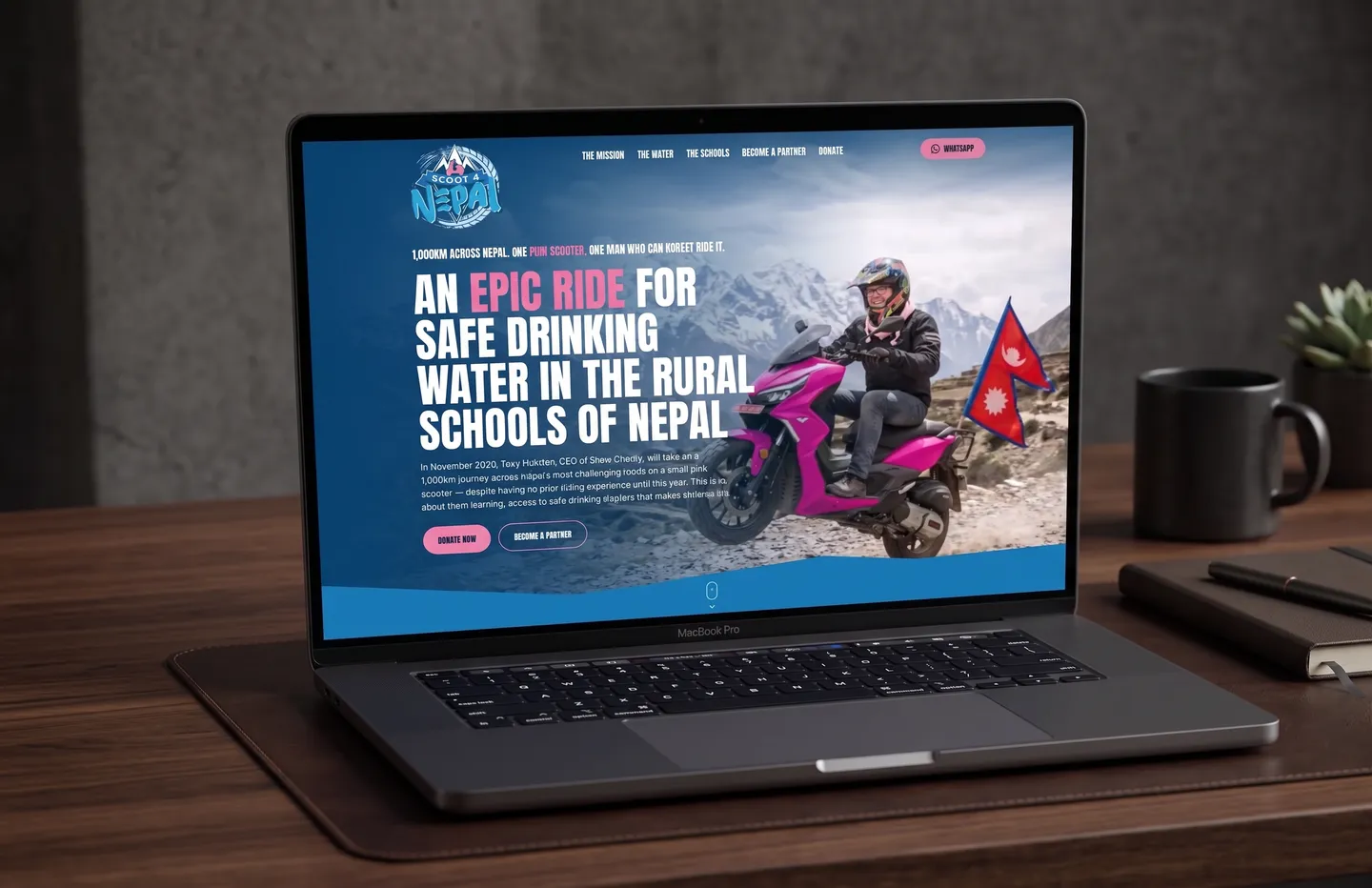Scoot 4 Nepal, a Foundations build, on a MacBook Pro