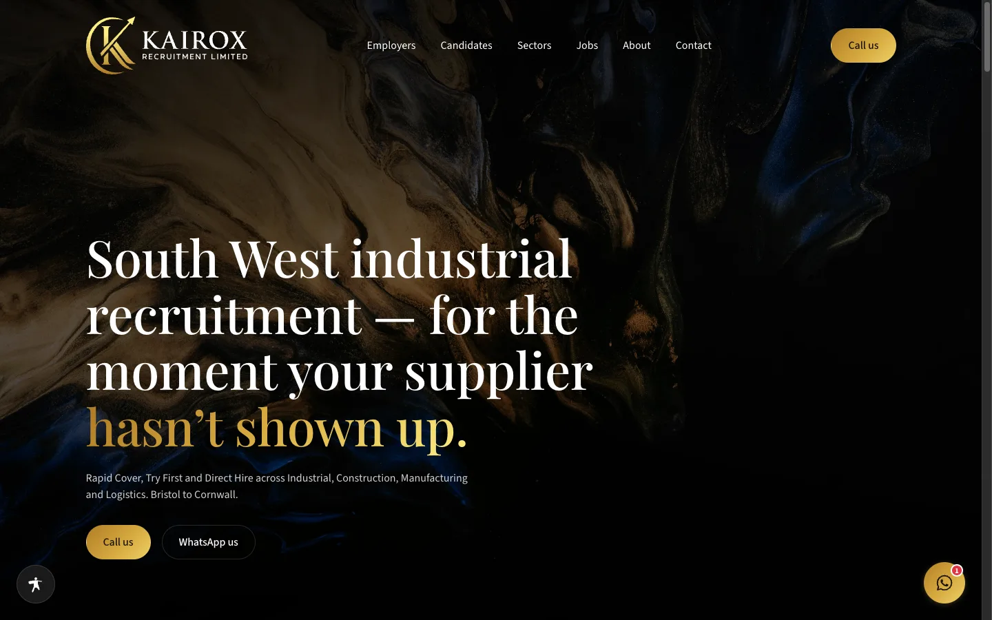 Kairox website on desktop