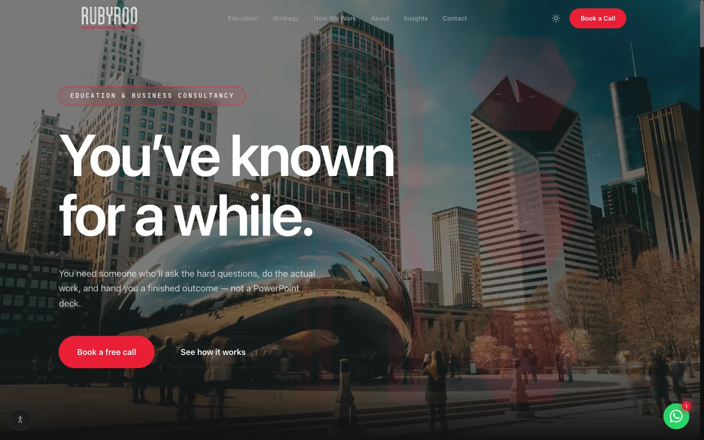 Ruby Roo website on desktop