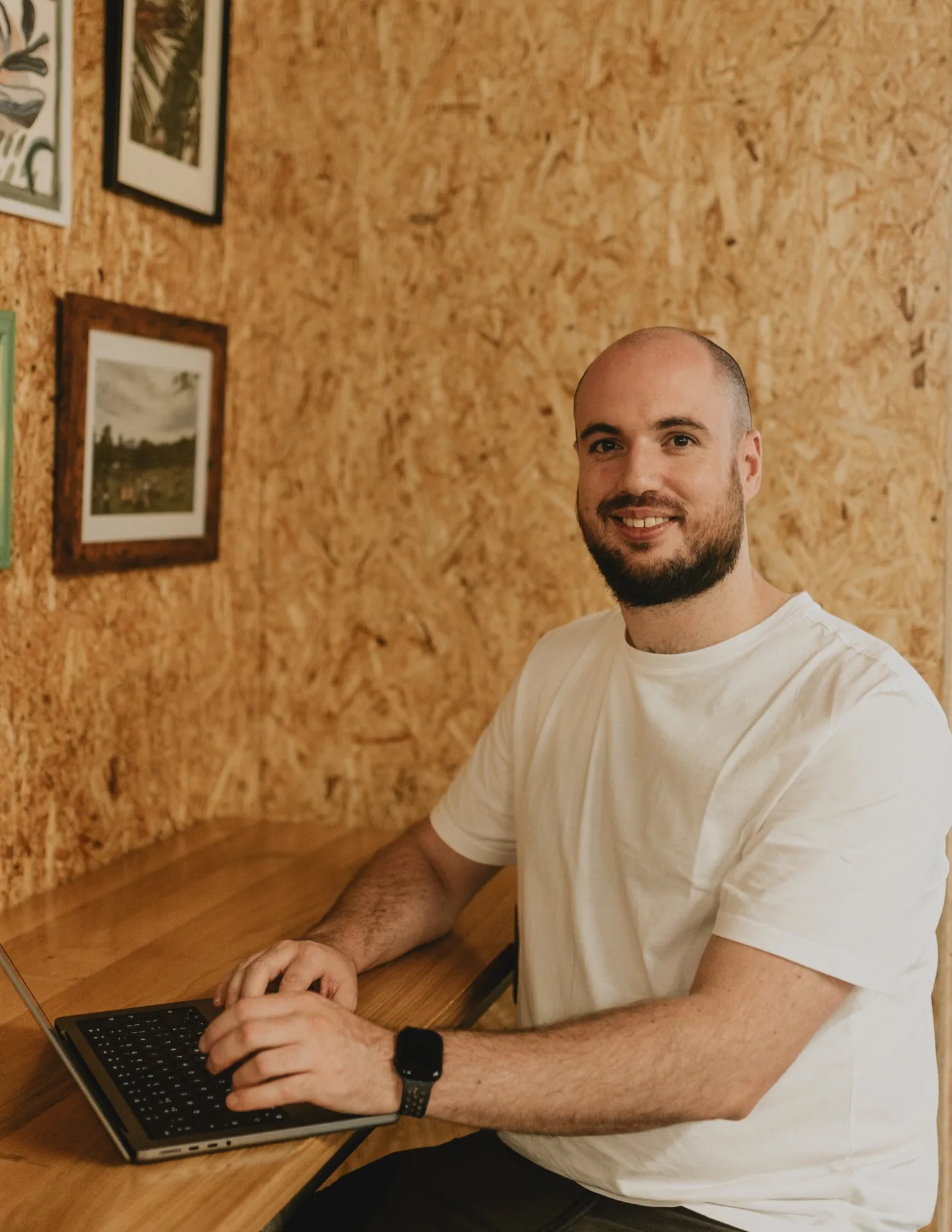 Aaron Kennedy, Founder of Originate, at work in the studio